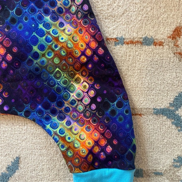 Psychedelic Baby Harem Pants 0-3 months Festival Hippie Baby Pants - Picture 3 of 3